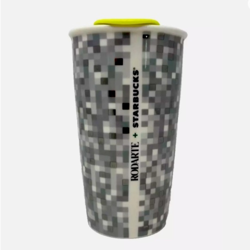2012 Starbucks Rodarte Ceramic Pixel Tumbler Travel Mug